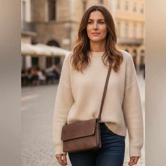 Margot Brown Genuine Leather Crossbody Bag - Picture 14 of 16